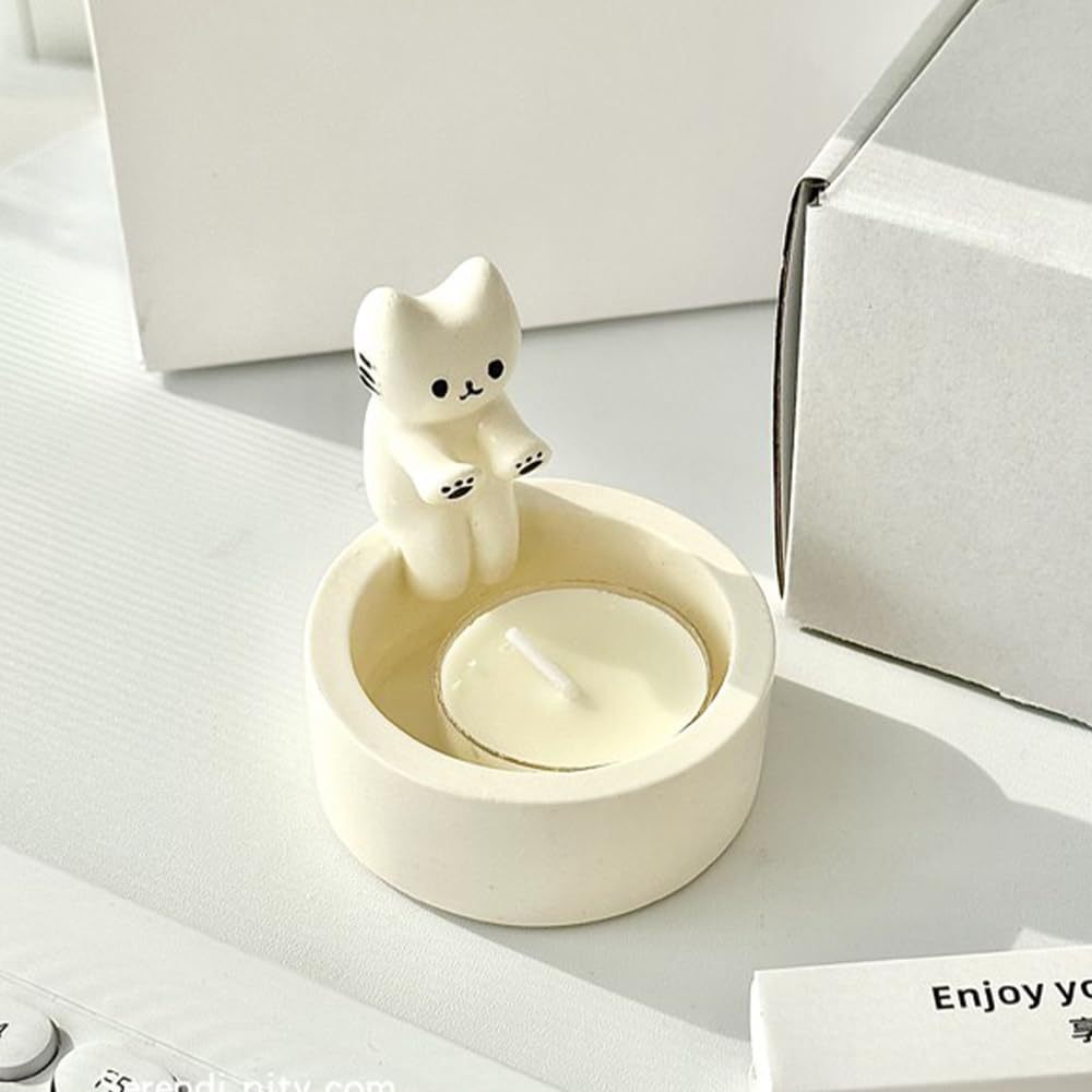PurrGlow Holder™ – Cute Kitten Candle Stand