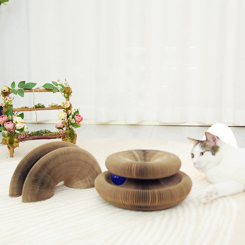 ScratchWave Pro™ – Foldable Corrugated Cat Scratcher