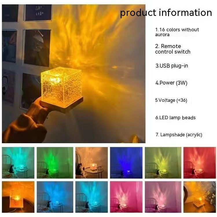 RippleGlow Prism™ – 16-Color Water Ripple Projection Lamp