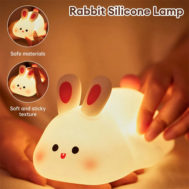 BunnyGlow Touch™ – Soft Silicone LED Night Light