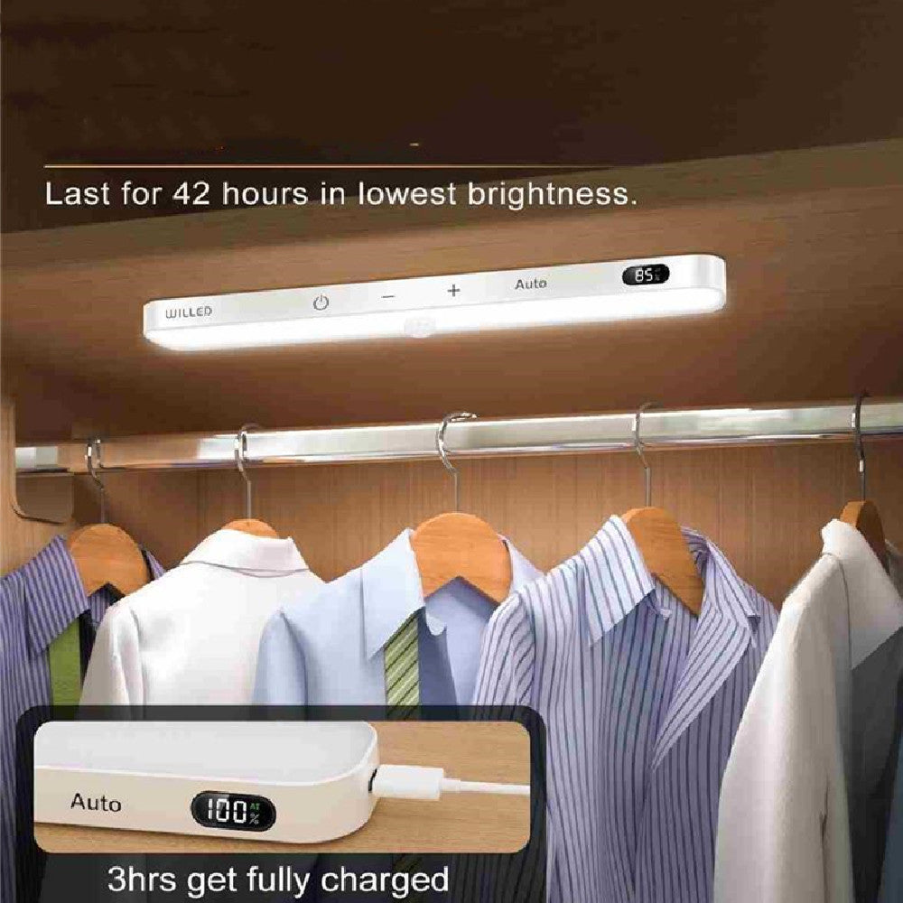 GlowSense Cabinet Light™ – Motion Sensor LED with Battery Display