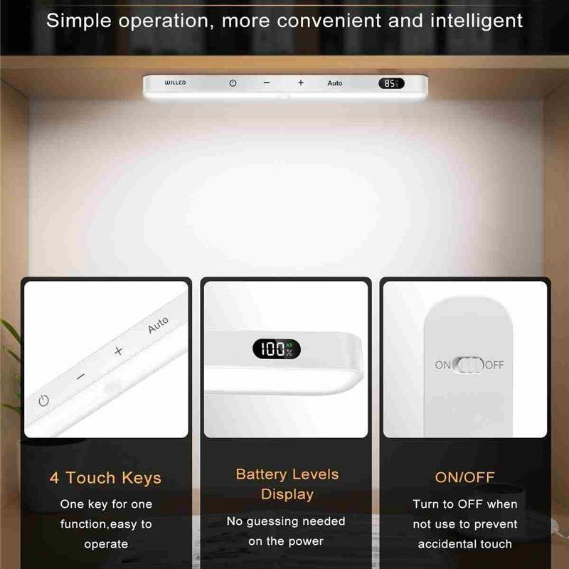 GlowSense Cabinet Light™ – Motion Sensor LED with Battery Display