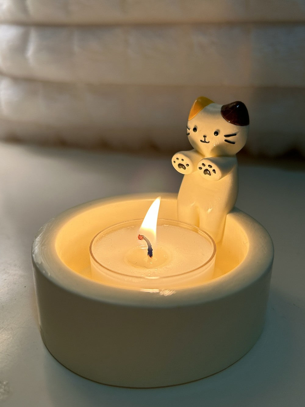 PurrGlow Holder™ – Cute Kitten Candle Stand